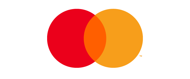 Mastercard payment logo in red and orange.